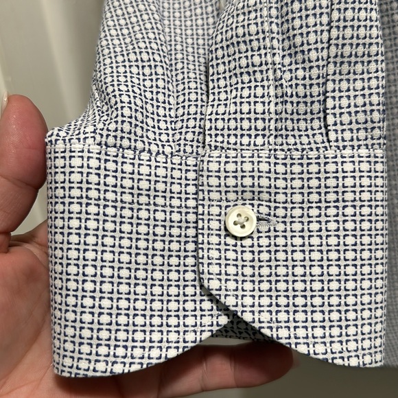 Canali Mens Button Down Dress / Casual Long Sleeve Shirt, Sz 46 - 18 - Picture 4 of 6